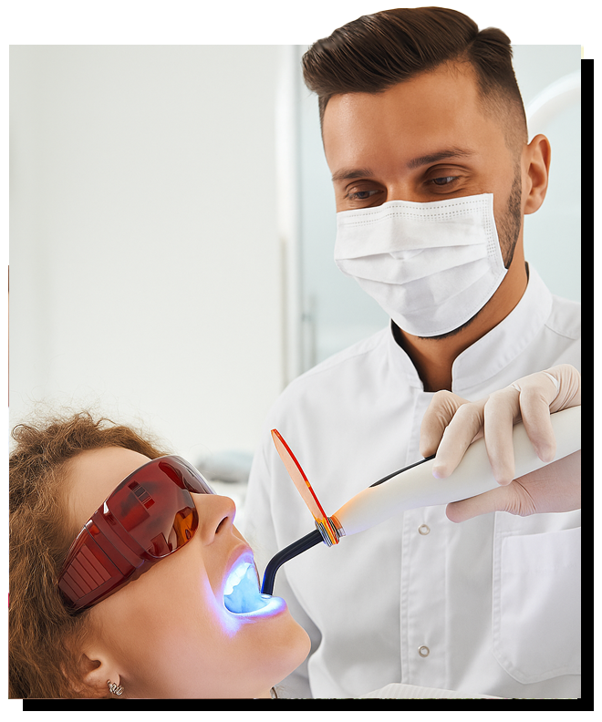 Laser-treatment---dentist-and-patient Sheppard Jane Dental Clinic